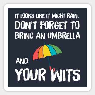 It looks like it might rain. Don't forget to bring an umbrella Magnet